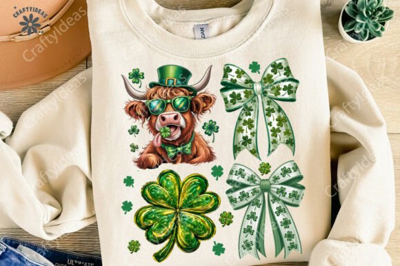 Coquette St Patrick's Day Highland Cow: A Retro Embroidery Design Review