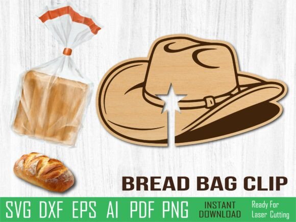 Cowboy Hat Bread Clip: A Fun Embroidery Design for Kitchen and Craft Projects