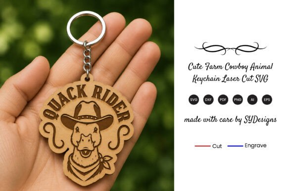 Cute Farm Cowboy Animal Keychain SVG Review for Real Projects