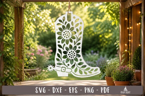 Floral Cowboy Boot SVG Design Laser Cut Review
