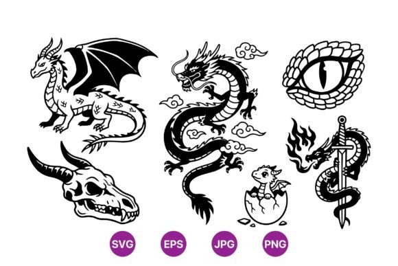 Mythical Dragon Tattoo Clipart: A Designer’s Practical Take