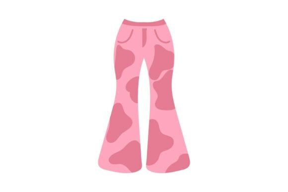Pink Cow Print Flares: A Disco-Inspired Embroidery Design Review