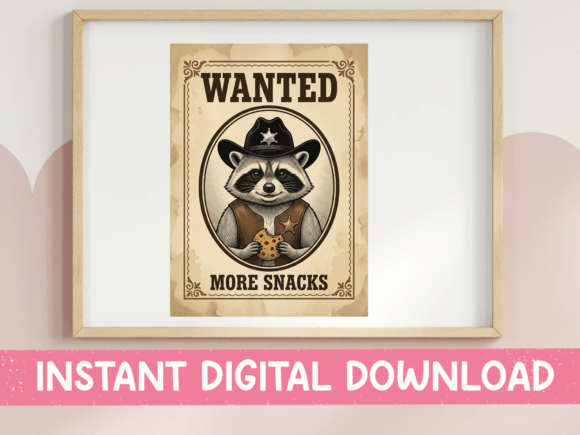 Wanted More Snacks Raccoon Poster Review for Embroidery Projects