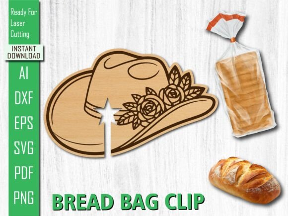 Western Laser Cut Cowboy Hat Bread Clip Design Review
